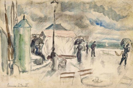 Jour de pluie à la plage