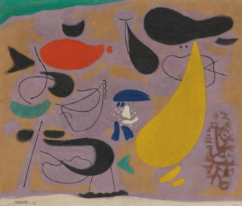 Violett mit gelbem Pendel (Arab III auf Violett)