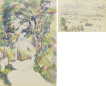 Paul Cézanne, Route tournante ( recto ); La Montagne Sainte-Victoire vue des lauves ( verso )