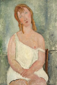 Amedeo Modigliani, Jeune fille assise en chemise