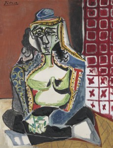 Pablo Picasso, Femme accroupie au costume turc (Jacqueline)