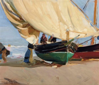 Joaquín Sorolla y Bastida, Pescadores. Barcas varadas, Valencia