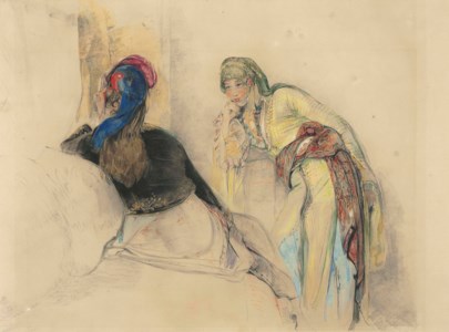 Two women in an interior, Bursa