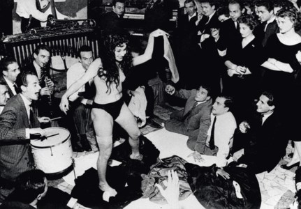 Roma, Lo spogliarello di Aiké Nana al Rugantino (Rome, The stripping of Aiche Nana at Rugantino), 1958