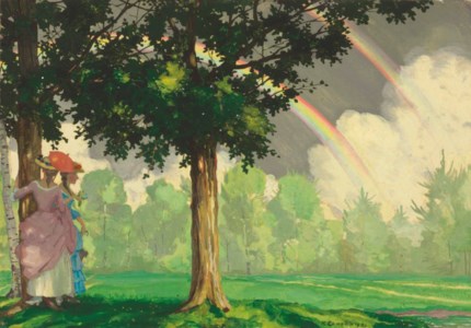 Landscape with a rainbow