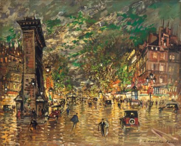 Porte St Denis, Paris la nuit