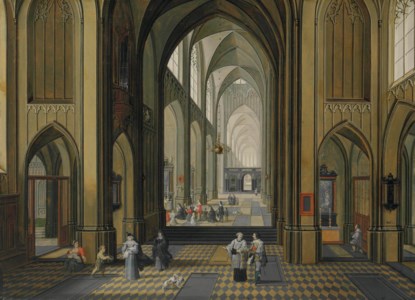 Interior of a Gothic church