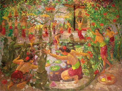 Adrien-Jean Le Mayeur, Women Around the Lotus Pond