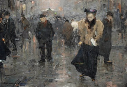 A busy street scene in The Hague