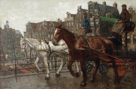 Eenhoornsluis; a view of the Prinsengracht and the Noorderkerk seen from the Eenhoornsluis, Amsterdam