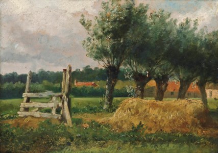 Landschap met knotwilgen: landscape with willow trees