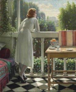 Miss Gladys on the veranda