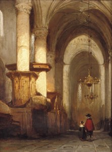 Interior of the St. Laurens- or Grote Kerk in Alkmaar