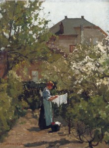 Wasch droog in tuintje: in the garden