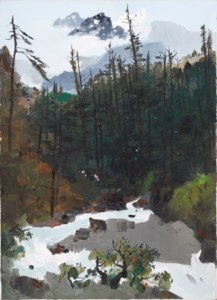 Wu Guanzhong, The Yulong Mountains After Rain