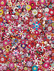 Takashi Murakami, Skulls & Flowers Red