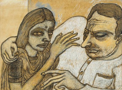 Man and Woman (with Yellow and Grey)