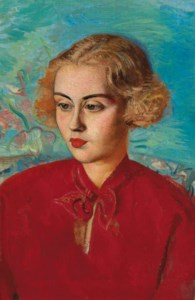 Woman in red