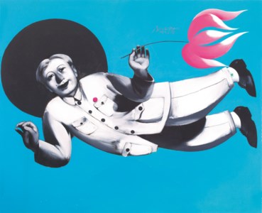 Untitled signed and inscribed in Chinese; signed 'Li Shan'; dated '1993' (upper middle) oil on canvas 120.8 x 148.8 cm. (47 1/2 x 58 1/2 in.) Painted in 1993