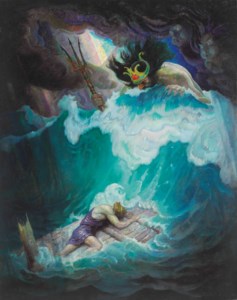 The Raft of Odysseus (Neptune Battles with Odysseus)