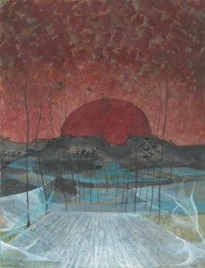Landscape with sun