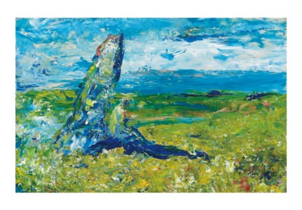 An old Stone in a Field