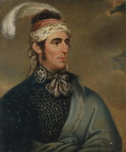 Portrait of Major Norton, the Mohawk Chief Teyoninhokarawen
