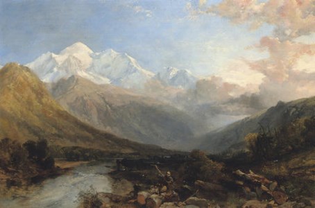Mont Blanc from between St. Martin and Sallanches