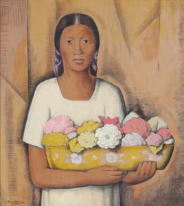 India con flores