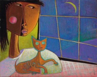 Niña con gato