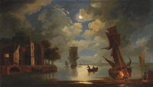Departing from the anchorage under the cover of darkness