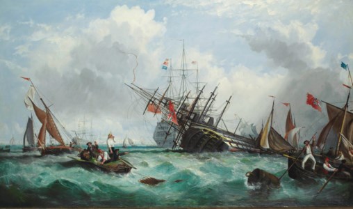 The loss of the 100-gun First Rate H.M.S. Royal George at Spithead, 29 t h August 1782