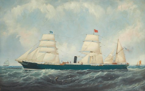 Watts, Milburn & Co.'s steamship St. Osyth on her maiden voyage