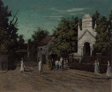 The entrance to Cremorne Gardens, Chelsea