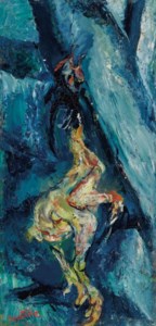 Chaim Soutine, Le poulet sur fond bleu