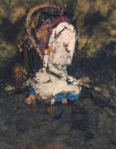 Retrato de mujer con mancha azul