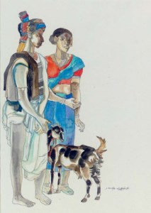 Untitled (Couple with Goat-II)