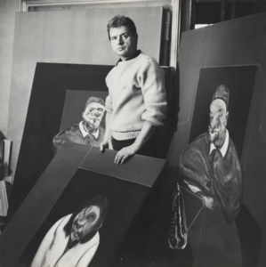 Francis Bacon in his studio, 1960