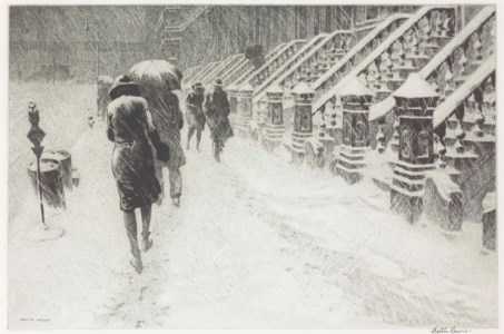 Stoops in Snow