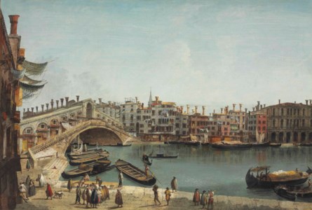 Venice: The Rialto from the riva del vin