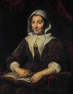 Portrait of a lady, aged 68, seated half-length