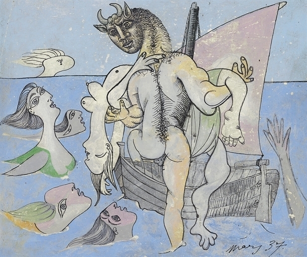 Pablo Picasso, Baigneuses, sirènes, femme nue et minotaure