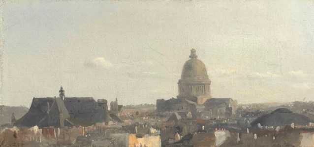 Jean-Baptiste-Camille Corot, Vue du Panthéon à Paris ('View of the Pantheon, Paris')