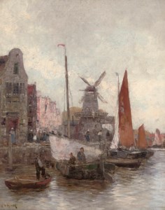 Vessels at a continental quay