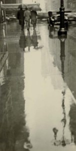 Rainy Street, New York, Three Figures, 1932