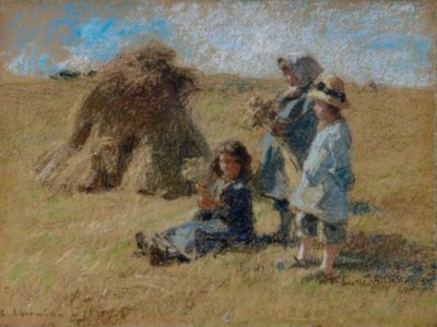 Children in a field