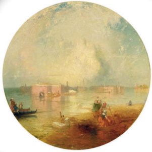 Clam diggers on an island off Venice
