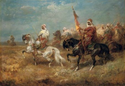 Arab warriors on horseback