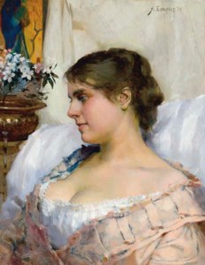 Nuoren naisen muotokuva Porträtt av en ung kvinna (Portrait of a young woman)
