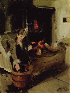 Vid spisen (By the fireplace)